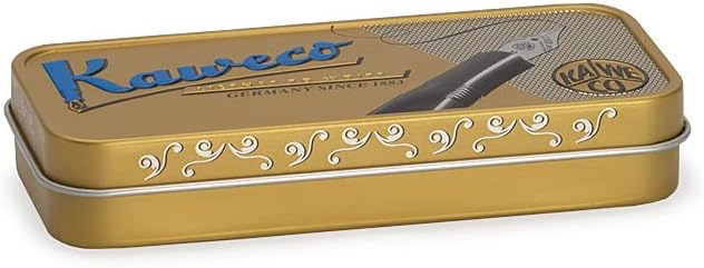 Kaweco Kaweco LILIPUT Ball Pen Brass with Cap I Retractable Ballpoint Pen with Standard D1 Refills in a Tin Box I Metal Ball Pen 13 cm  - Image 5