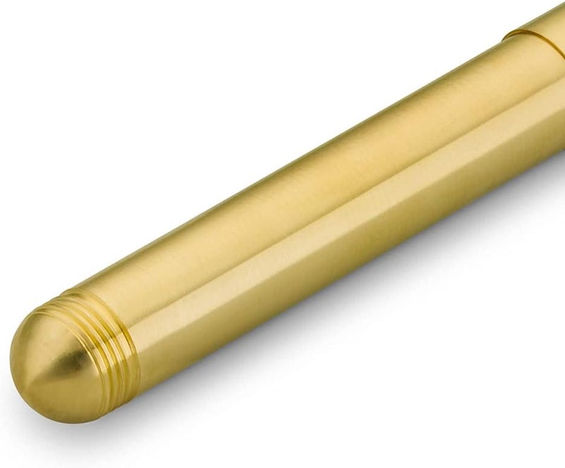 Kaweco Kaweco LILIPUT Ball Pen Brass with Cap I Retractable Ballpoint Pen with Standard D1 Refills in a Tin Box I Metal Ball Pen 13 cm  - Image 4