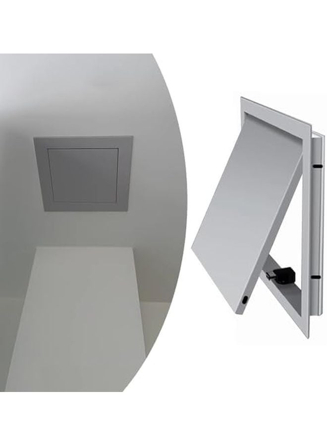 لوحة وصول الجبس الرمادي 6 × 20 بوصة، غطاء فتحة معدني مثبت على الحائط أو السقف بشكل مستوٍ - Image 2