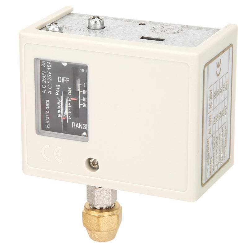 CANTO SPC Series Pressure Controller: G Thread, 5-20 Bar Range, Phosphor Copper Bellows - Reliable SPDT Switch, Easy Installation, Brass Pressure Connection for Non-Corrosive Media for Refrigeration & Air C - Image 3