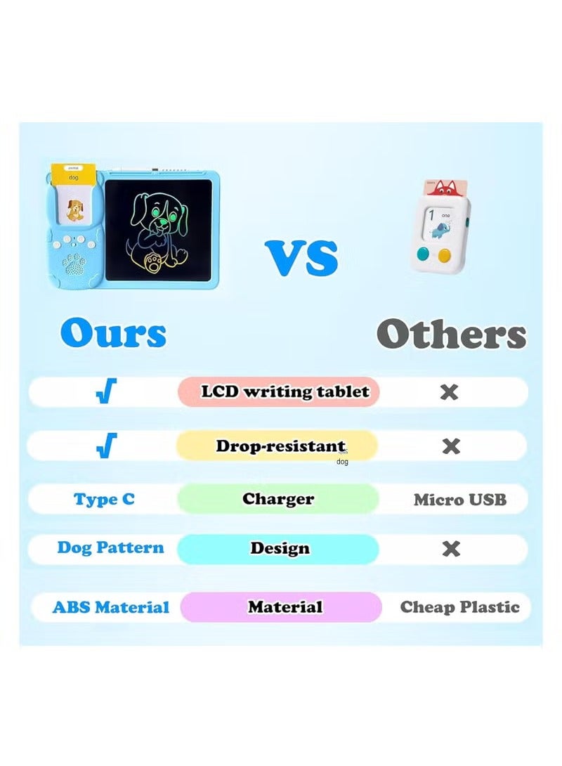 Early Childhood Education Drawing Board, 255 Arabic English Voice Flashcards,510 contentsLearn words toys， Talking Flashcards with Sound Effects, LCD Writing Board Education LearningDrawing board - Image 3