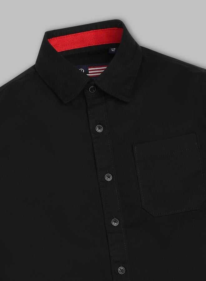 Infinity Kids Black Solid Long Sleeve Shirt - Image 3