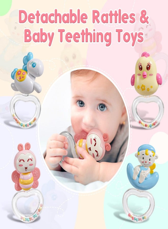 BOBXIN Baby Musical Crib Mobile for Bassinet with Projector and Night Light,150 Music,Timing Function,Take Along Mobile Musical Box and Rattle,Toy for Newborn Girls Boys - Image 5