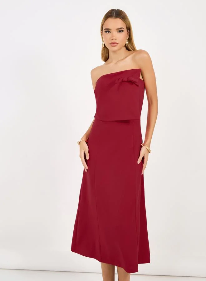 Styli Strapless Midi Dress