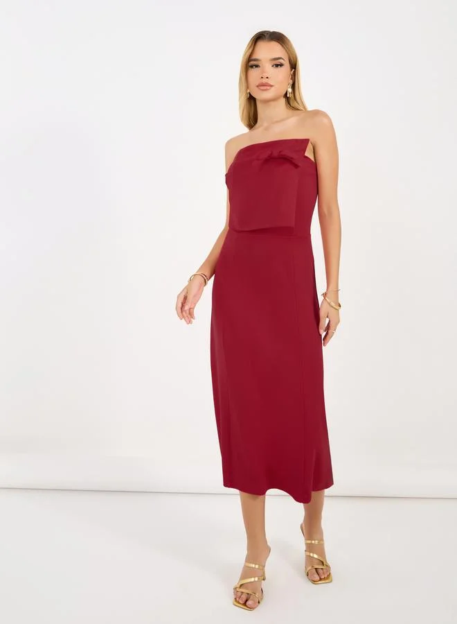Styli Strapless Midi Dress