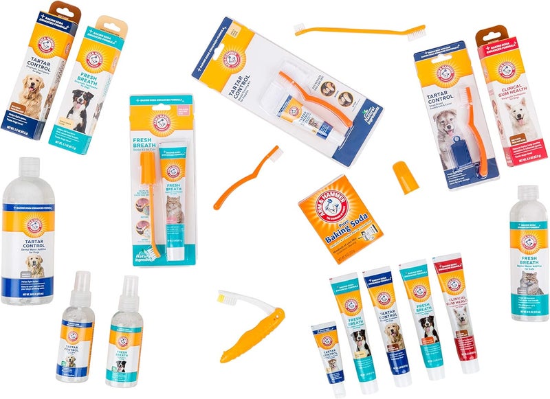 أسنان كلب Arm & Hammer Fresh Breath Enzymatic، نكهة الدجاج، 2.5 أونصة | صيغة تحتوي على بيكنج صودا وإنزيمات، نكهة الدجاج، مناسبة للاستخدام اليومي للكلاب الصغيرة والكبار - Image 5