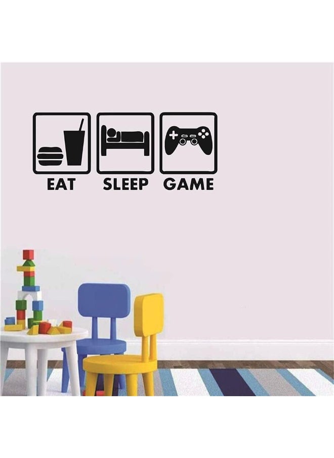 YOYOYU ART HOME DECOR YOYOYU ART HOME DECOR Boys Room Controller Joysticks Wall Sticker Quotes Eat Sleep Games Letter Wall Sticker for Kids Boys Room Play Room Decal Y-212  - Image 2