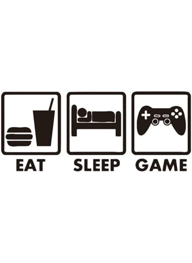 YOYOYU ART HOME DECOR YOYOYU ART HOME DECOR Boys Room Controller Joysticks Wall Sticker Quotes Eat Sleep Games Letter Wall Sticker for Kids Boys Room Play Room Decal Y-212  - Image 1