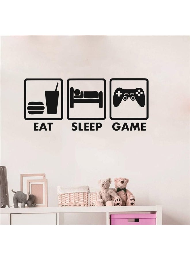 YOYOYU ART HOME DECOR YOYOYU ART HOME DECOR Boys Room Controller Joysticks Wall Sticker Quotes Eat Sleep Games Letter Wall Sticker for Kids Boys Room Play Room Decal Y-212  - Image 4