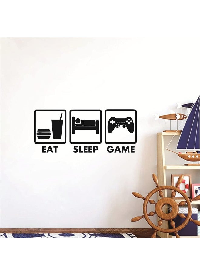 YOYOYU ART HOME DECOR YOYOYU ART HOME DECOR Boys Room Controller Joysticks Wall Sticker Quotes Eat Sleep Games Letter Wall Sticker for Kids Boys Room Play Room Decal Y-212  - Image 5