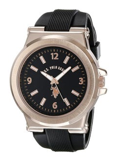 Sport Men's Rose Gold-Tone and Black Silicone Strap Watch USC90006