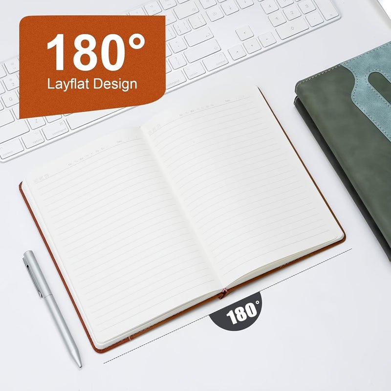 Brown Hardcover A5 Lined Journal Notebook 304 Pages College Ruled - Image 4