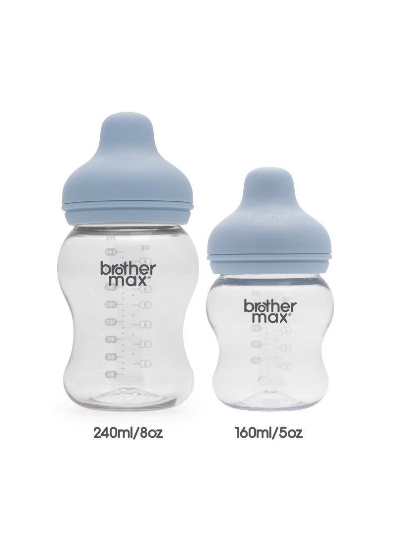 Brother Max Plastic Wide Neck Bottle 160Ml-Blue