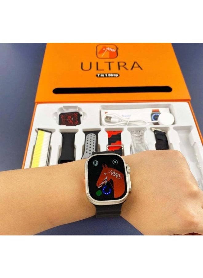 Generic - Smart Watch Ultra 7 in 1 – Multi-Strap Edition with 7 Colorful Different - Image 1