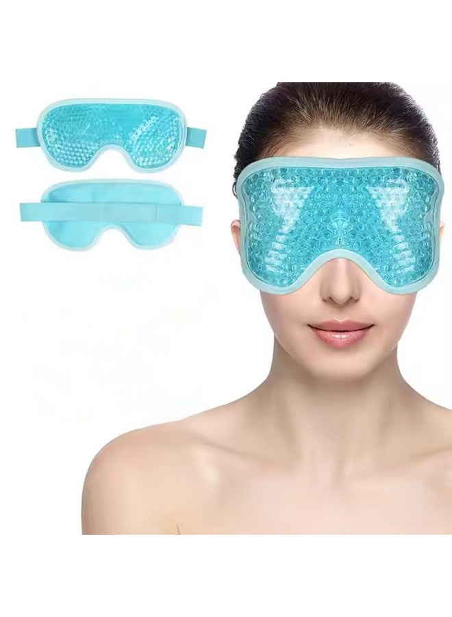 CAVERNSHOP Adjustable Soft Sleeping Eye Mask with Cooling Gel Beads for Dark Circles Dry Eyes Relief Stretchable Blindfold Travel Comfort Women Men - Image 1