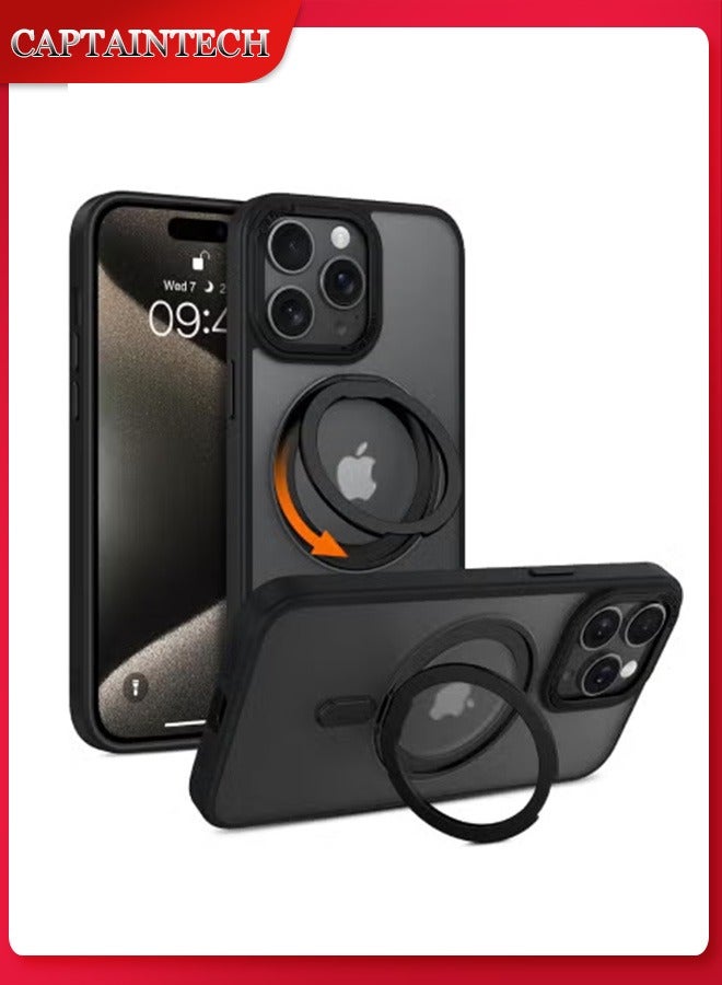 Captaintech Clear iPhone 14 Pro Case (6.1) – MagSafe Compatible, 360° Ring Stand, Grade Protection u0026 Anti-Yellowing ﻿ - Image 1