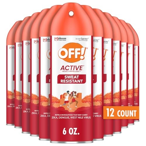 OFF! Active Insect Repellent, Sweat Resistant, Repells Mosquitoes, 6 oz ( Pack of 12) - Image 1