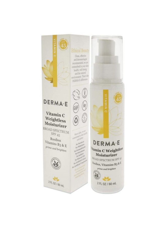 derma-e Vitamin C Weightless Moisturizer Spf 45 Skin Brightening Face Cream With Mineral Uva/Uvb Sunscreen Hydrating Facial Moisturizer For Lines Wrinkles And Uneven Tone 2 Fl Oz - Image 5