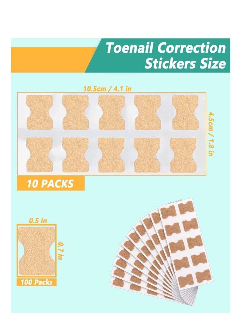 100 قطعة من ملصقات تصحيح الأظافر ، ملصقات تصحيح الأظافر المغروسة، شرائط تصحيح الأظافر الخالية من الغراء، علاج فعال لتصحيح الأظافر بدون ألم، يساعد في تخفيف أخاديد الظفر. - Image 3