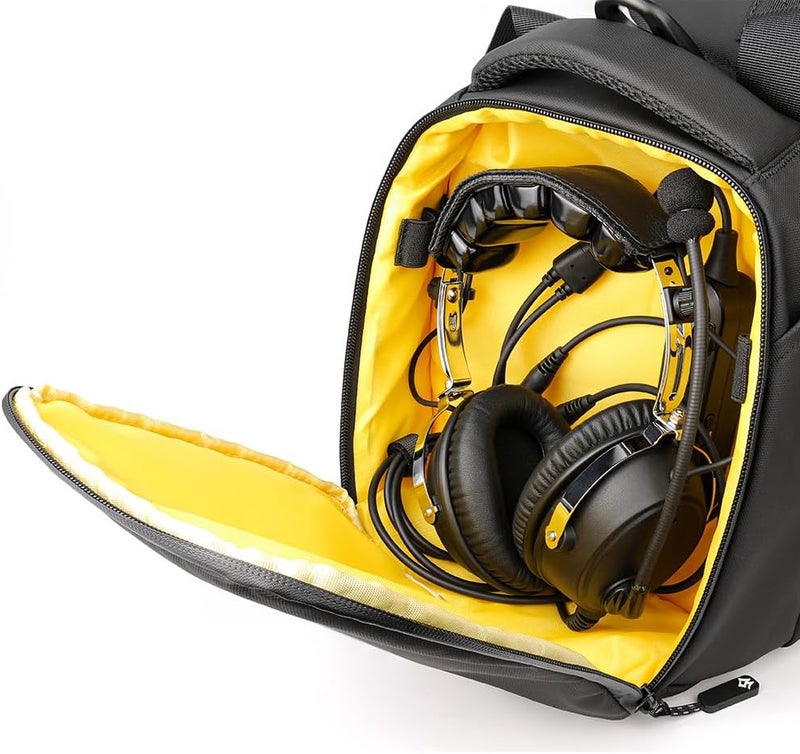 R SPIDER WIRELESS Premium Pilot Bag - Black Aviation Flight Bag - Image 4
