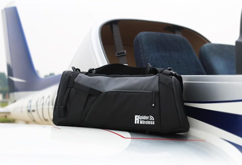 R SPIDER WIRELESS Premium Pilot Bag - Black Aviation Flight Bag - Image 3