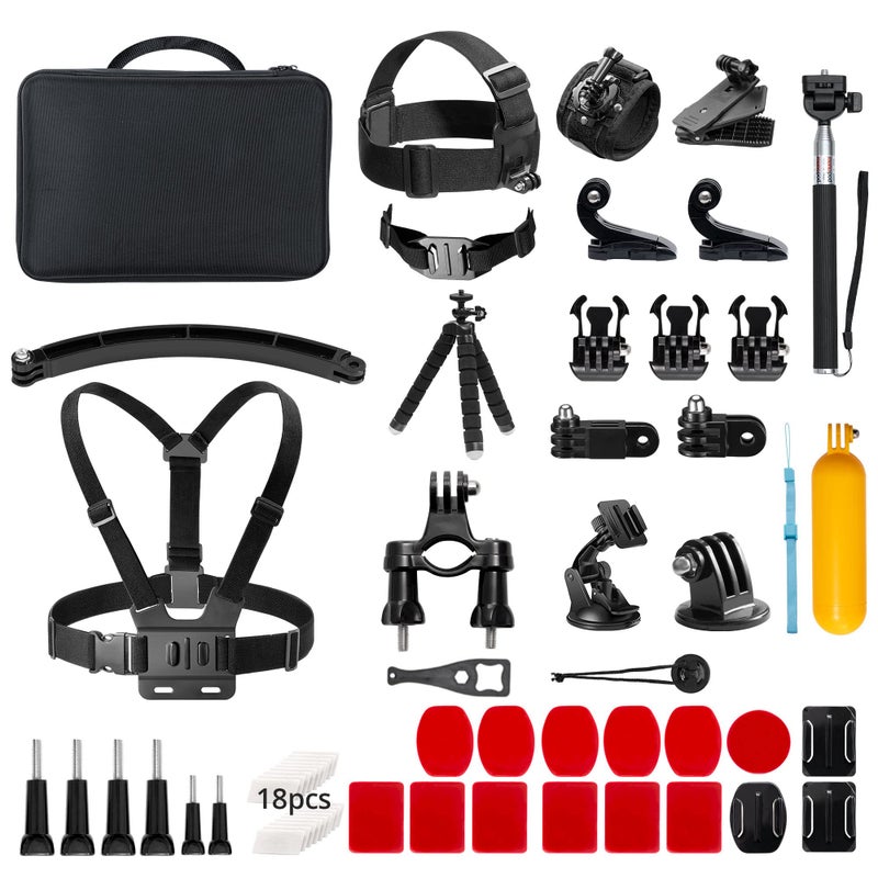 AKASO 60 in 1 Action Camera Accessories Kit Compatible with EK7000/EK7000 Pro/Brave 4/Brave 4 pro/Brave 7 LE/Brave 7/Brave 8/V50X/V50 Pro/V50 Elite/GoPro Hero 11 10 9 8 7/ DJI/Apexcam Action Cameras - Image 1