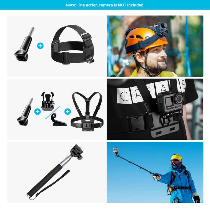 AKASO 60 in 1 Action Camera Accessories Kit Compatible with EK7000/EK7000 Pro/Brave 4/Brave 4 pro/Brave 7 LE/Brave 7/Brave 8/V50X/V50 Pro/V50 Elite/GoPro Hero 11 10 9 8 7/ DJI/Apexcam Action Cameras - Image 4
