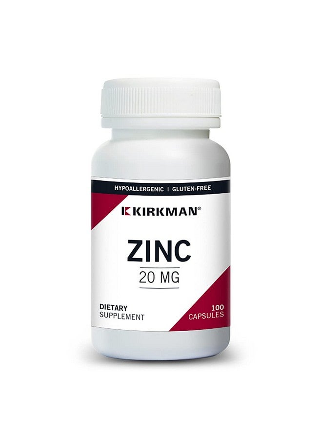 Kirkman - Zinc 20mg - 100 Capsules - Immune Support - High Absorption - Hypoallergenic - Image 1