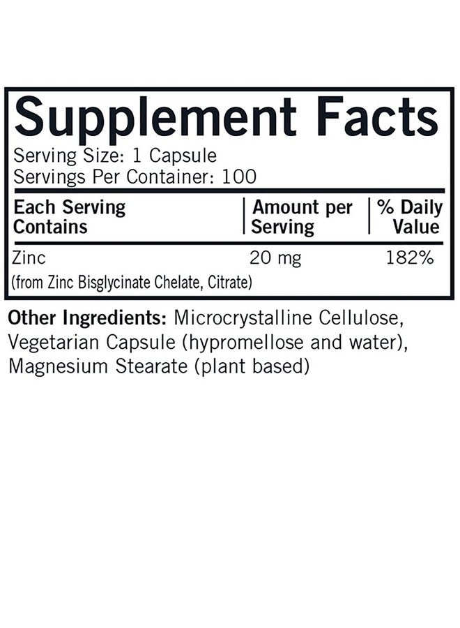 Kirkman - Zinc 20mg - 100 Capsules - Immune Support - High Absorption - Hypoallergenic - Image 2