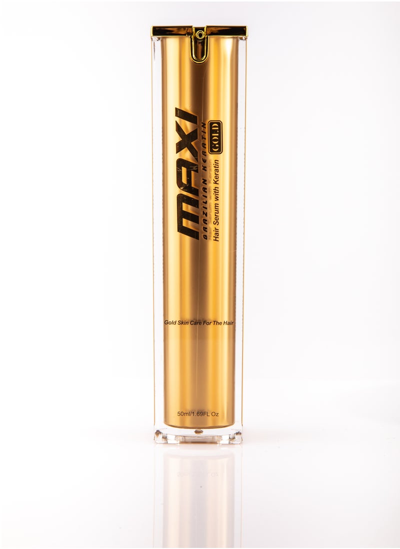 Maxi Gold - Maxi gold keratin and collagen hair Serum 100 ML ( Gold ) - Image 1