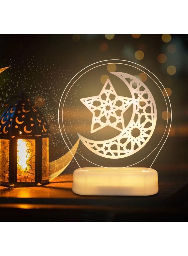 Chielor Eid Ramadan Decorative Fairy Light, Ramadan Moon Night Light, Muslim Ramadan Table Light, Ramadan Decoration Lights, LED Muslim Ramadan Lights, Mubarak Ramadan Table Decoration Ornament Night Light (Castle) - Image 4