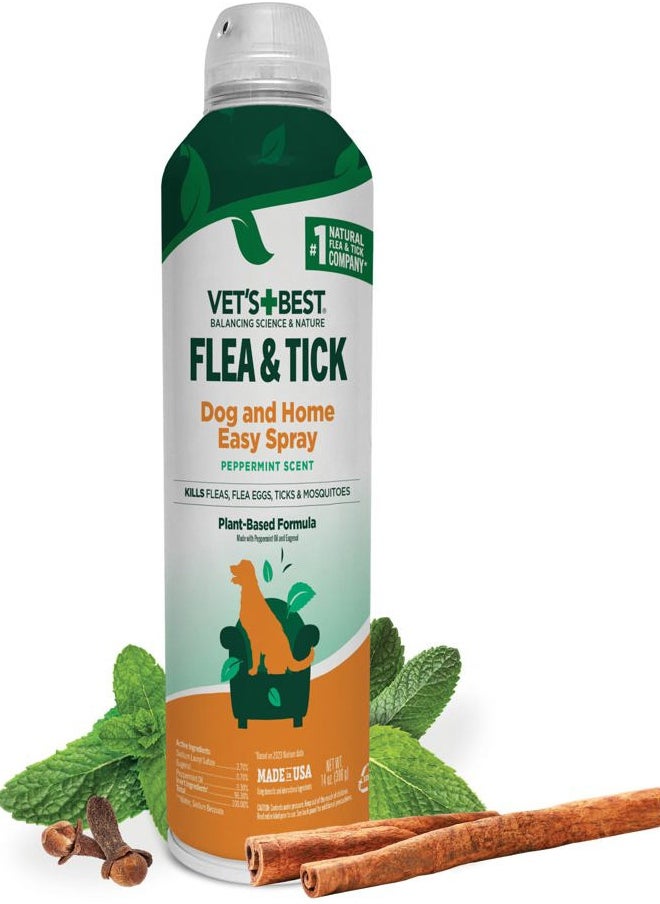 Vet's Best Flea and Tick Home Spray, Dog Flea and Tick Treatment for Home, Plant-Based Flea and Tick Prevention for Dogs, Dog Flea & Tick Control and Mosquito Repellent, Certified Natural Oils, 14 oz  - Image 1