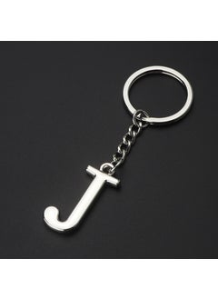 Generic English letter keychain bag pendant 26 uppercase and lowercase letters and numbers keychain European and American small gift customizationJ J 