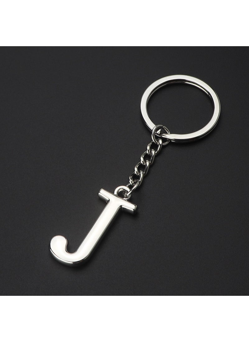 Generic - English letter keychain bag pendant 26 uppercase and lowercase letters and numbers keychain European and American small gift customizationJ J - Image 1