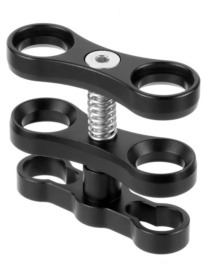 Excefore 1'' Ball Clamp Mount, 4 Pcs Aluminum Standard Long Clip Adapter Bracket Holder for Action Sports Camera Underwater Housing Diving Light Arm Connected Accessories - Image 4