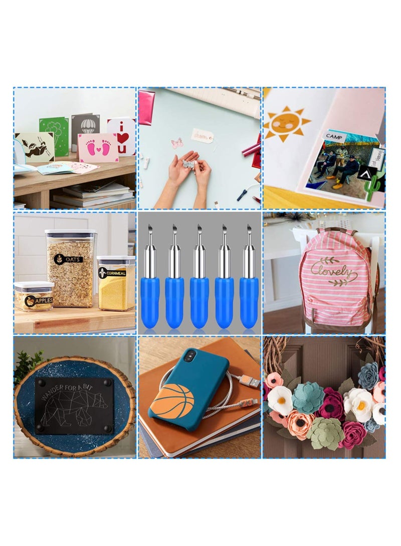 SYOSI 5Pcs Replacement Cutting Blades Cut Vinyl Fabric Carbide Standard Blade - Image 2