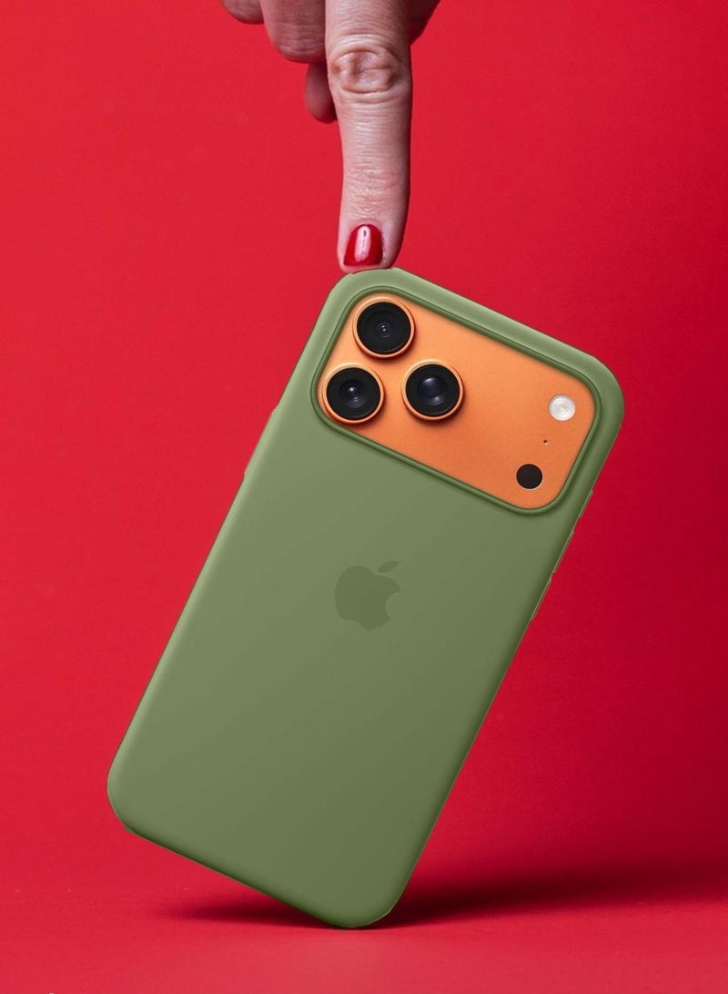 Techie حافظة سيليكون لأبل آيفون 17 برو ماكس مع ماغسيف - موس فاتح - Image 5