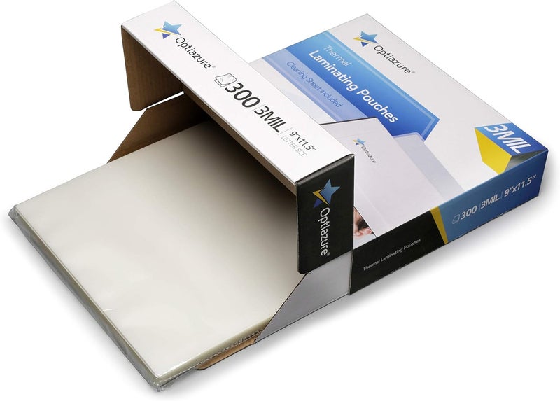 Optiazure أكياس الترقق الحراري 9"x11.5" بوصة، 3 مل 300 عبوة، شفافة، حجم خطاب - Image 3