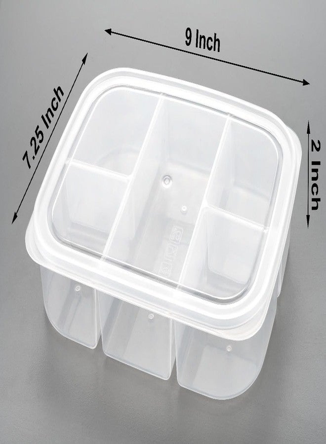 SHETAPRIDE 5 Compartment Food Storage Container,Fridge Organizer for Frozen Meat Onion Ginger Garlic Prepared Vegetables - Polyethylene - Image 4