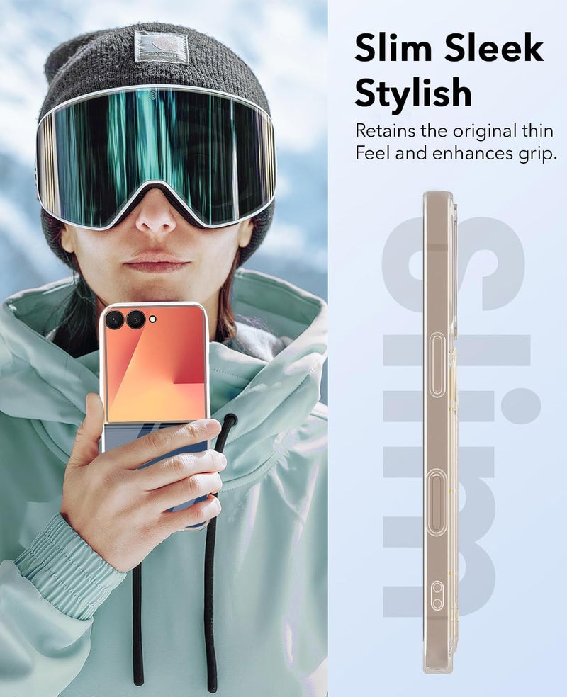 Jkobi Lifetime Anti-Yellow Clear Back Cover Case for Samsung Galaxy Z Flip 7 (Sleek Hard Crystal | Shockproof and Camera Protection) - Image 2