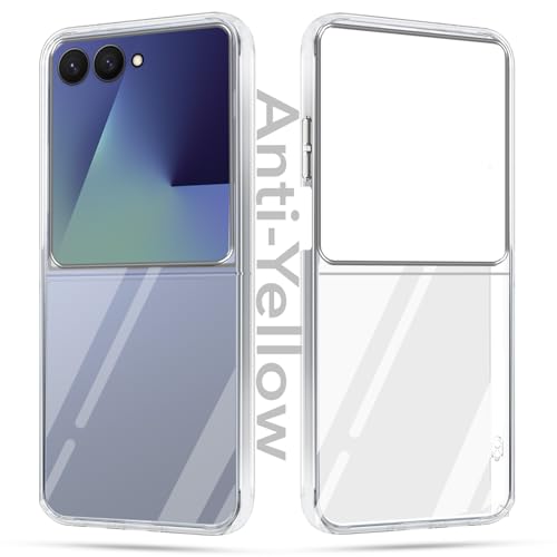 Jkobi Lifetime Anti-Yellow Clear Back Cover Case for Samsung Galaxy Z Flip 7 (Sleek Hard Crystal | Shockproof and Camera Protection) - Image 1