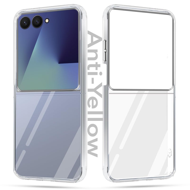 Jkobi Lifetime Anti-Yellow Clear Back Cover Case for Samsung Galaxy Z Flip 7 (Sleek Hard Crystal | Shockproof and Camera Protection) - Image 4