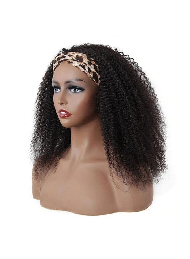 ISEE Wear and Go Mongolian Afro Kinky Curly Headband Wig Human Hair 200% Density Afro Wigs for Black Women Human Hair Natural Curls Grade 10A Glueless Human Hair Wigs (18 Inch) - Image 2