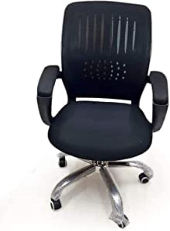 High-Back Managerial Office Chair with Ergonomic Backrest and Sturdy Swivel Base - Image 1