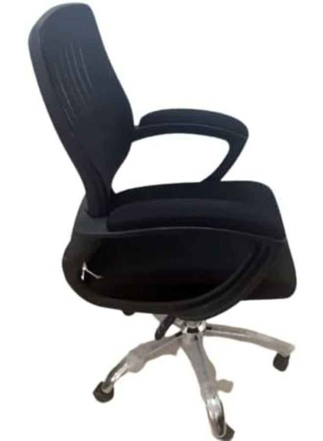 High-Back Managerial Office Chair with Ergonomic Backrest and Sturdy Swivel Base - Image 3