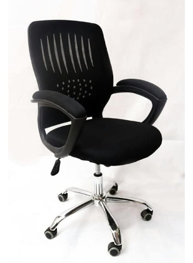 High-Back Managerial Office Chair with Ergonomic Backrest and Sturdy Swivel Base - Image 5
