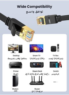 XICEN 30M Cat7 Ethernet Cable High Speed Flat GB RJ45 LAN 10GBPS 600Mhz Shielded Internet Network Patch Cord Compatible for Gaming PS5/PS4/PS3 XBOX PC Laptop Modem Router  - Image 3