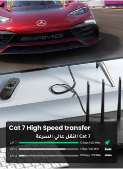 اكسيسن 30 متر Cat7 كابل ايثرنت الفئة 10 جيجابايت في الثانية، 600 ميجا هرتز، GB ار جيه 45، سلك توصيل مجدول متوافق مع الألعاب على الكمبيوتر واجهزة سويتش، PS4، PS3، Xbox وغيرها  - Image 4