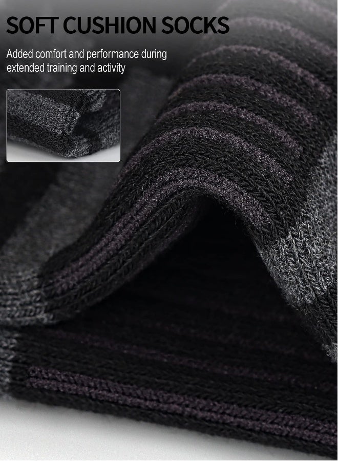 Ankle Athletic Running Socks Cushioned Breathable Low Cut Sports Tab Socks for Men and Women (6 Pairs) - Image 2