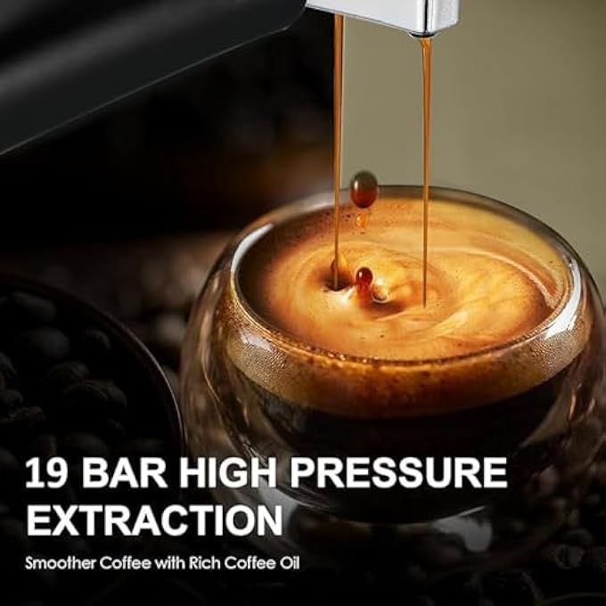 KOUCH Germany Espresso Machine  1350W 19 Bar Ulka Pump 12L Water Tank Professional Portafilter With Single  Double Shot Filters Stainless Steel Tamper  Milk Jug  Kec1984 - Image 4